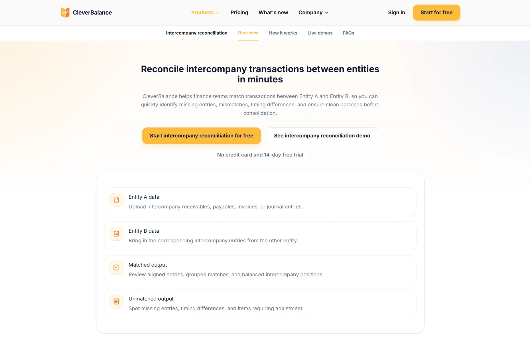 Screenshot 1 of CleverBalance - Intercompany Recon