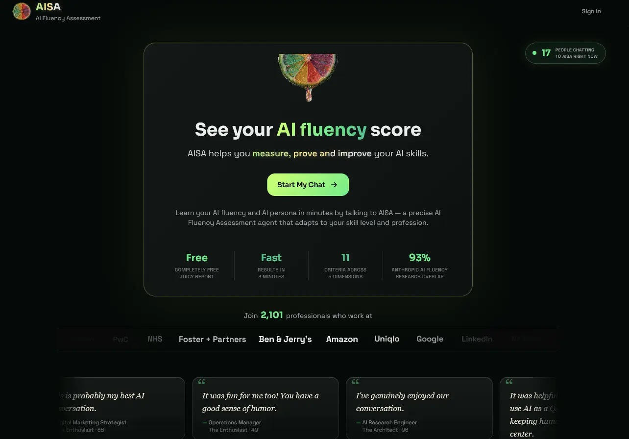 Screenshot 1 of AISA - AI Skills Assessment