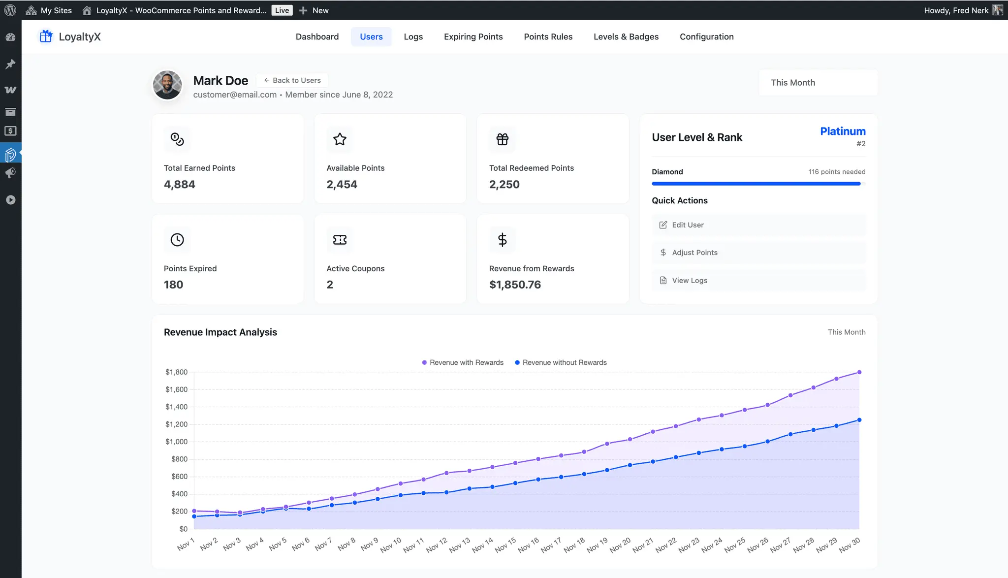 Screenshot 3 of LoyaltyX – WooCommerce Points & Rewards