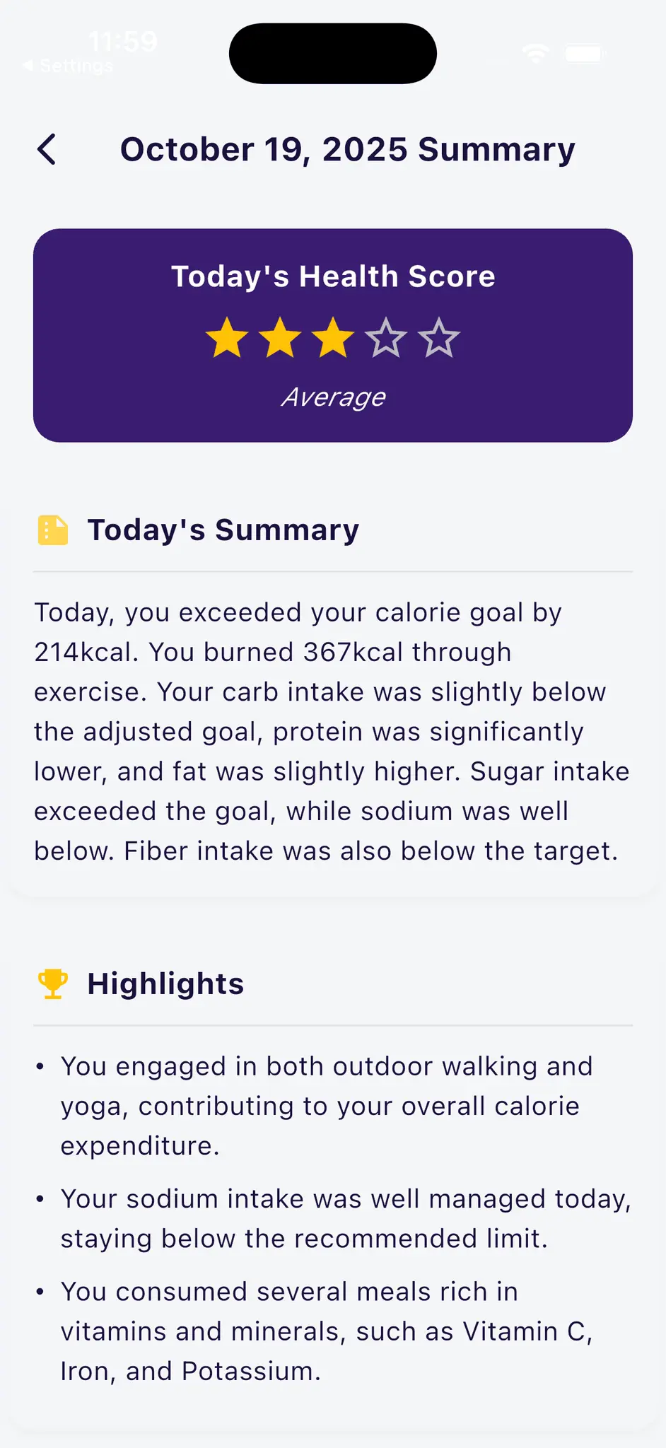 Screenshot 6 of FoodLog AI - Calorie Tracker