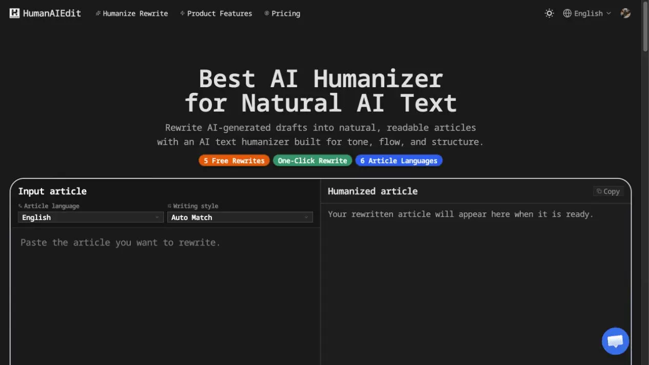 Screenshot 1 of HumanAIEdit