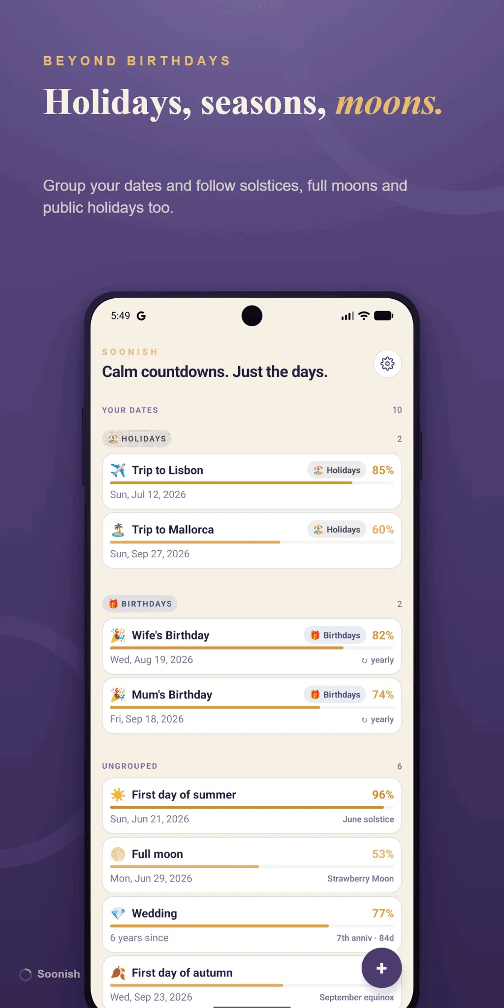 Screenshot 5 of Soonish: Countdown-Widget
