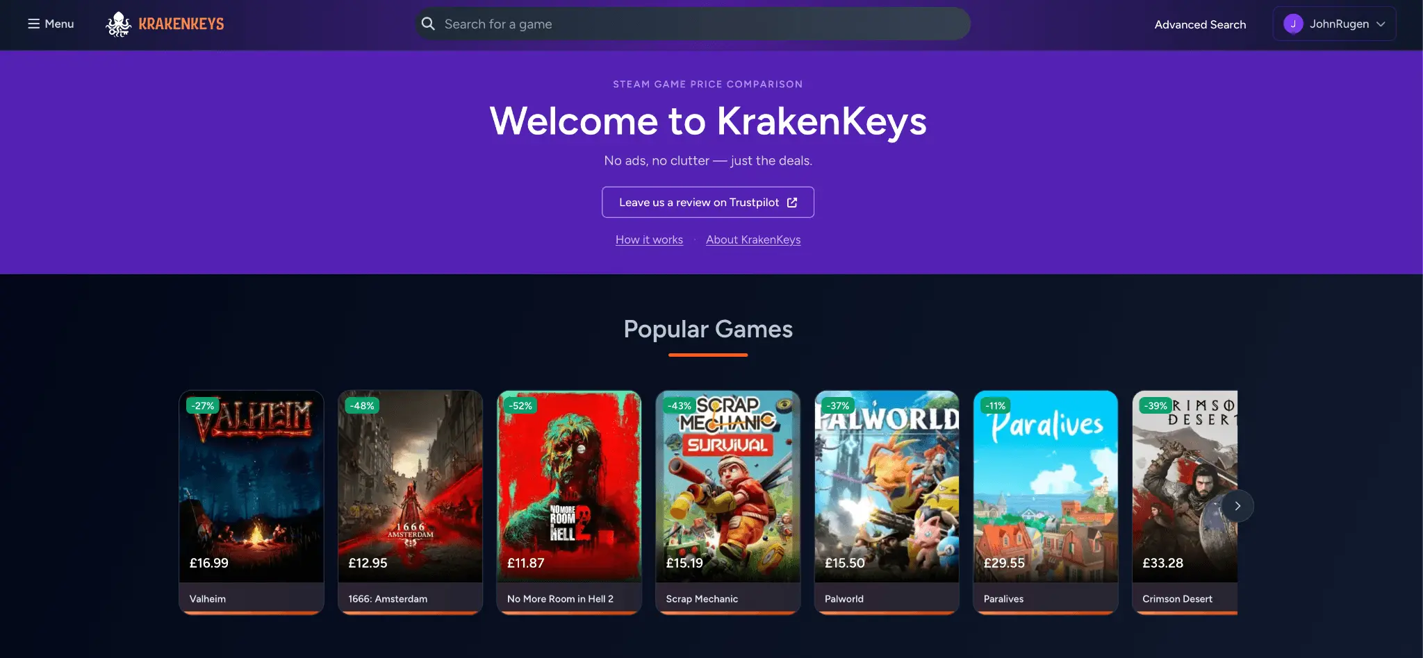 Screenshot 1 of KrakenKeys