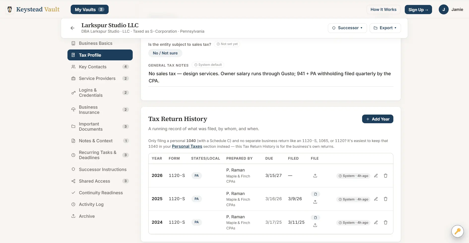 Screenshot 3 of Keystead Vault