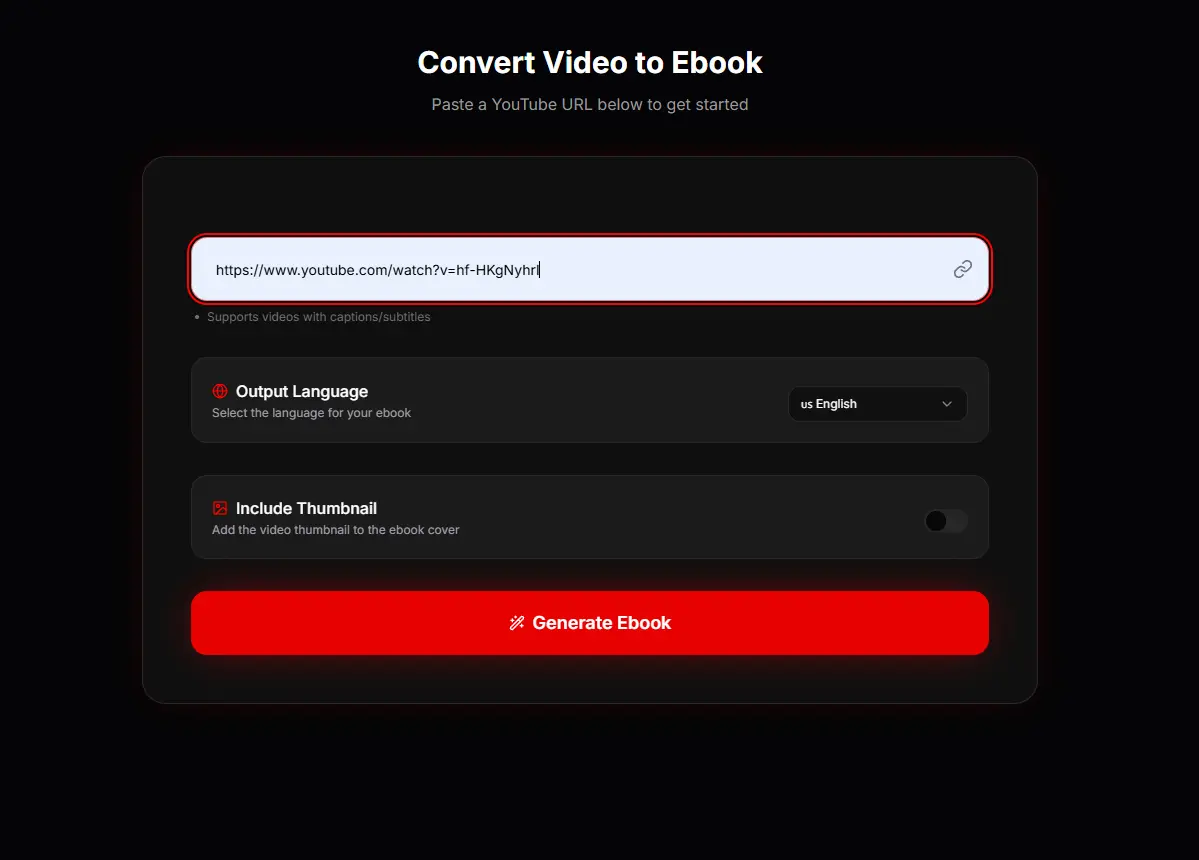 Screenshot 3 of Youtube to eBook