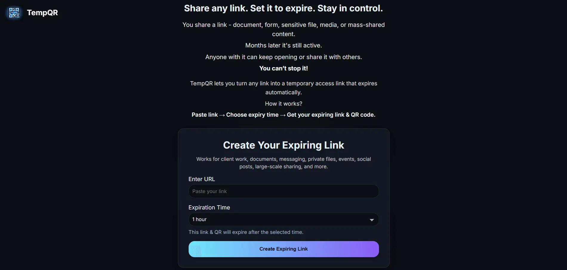 Screenshot 1 of TempQR