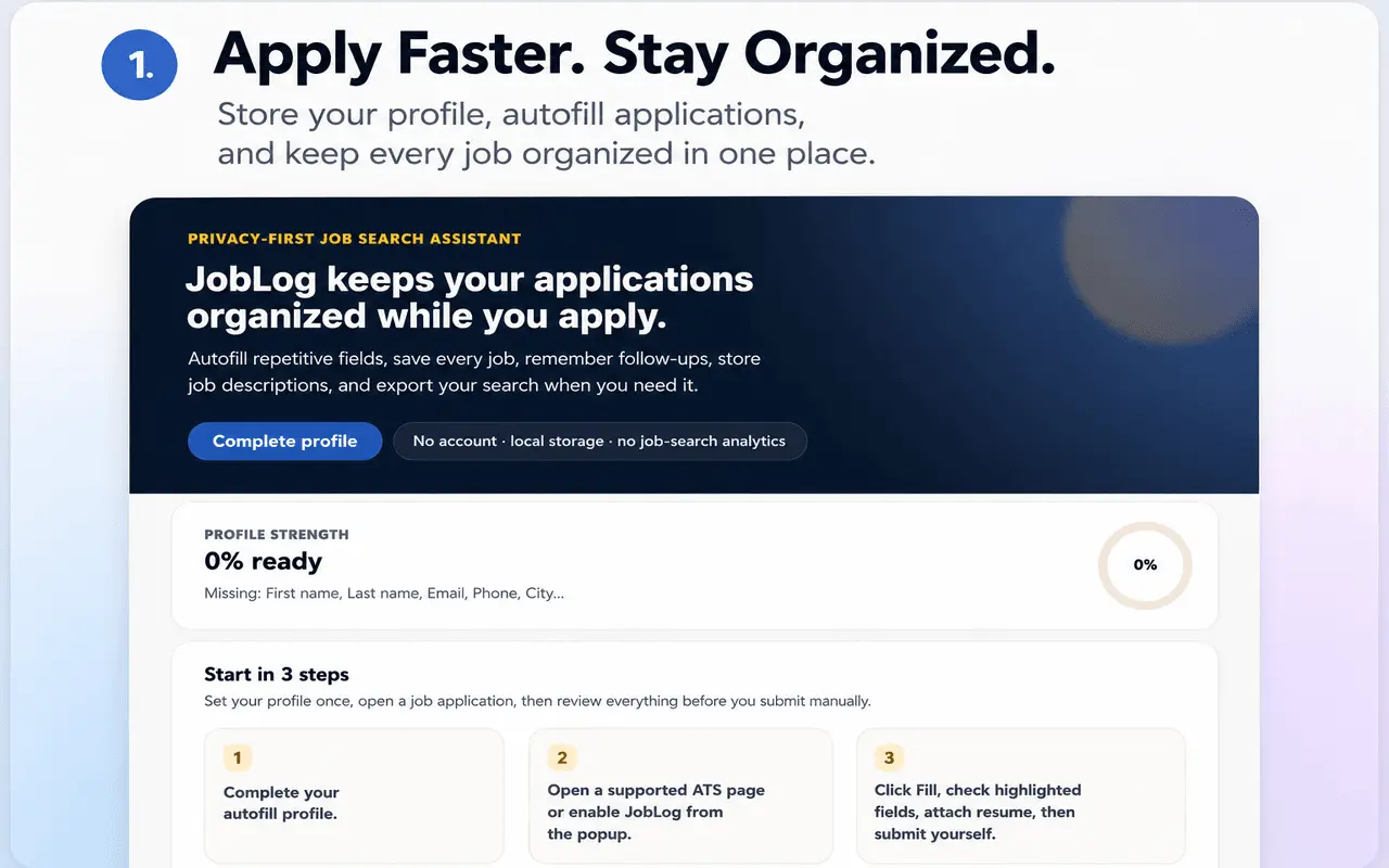 Screenshot 1 of JobLog