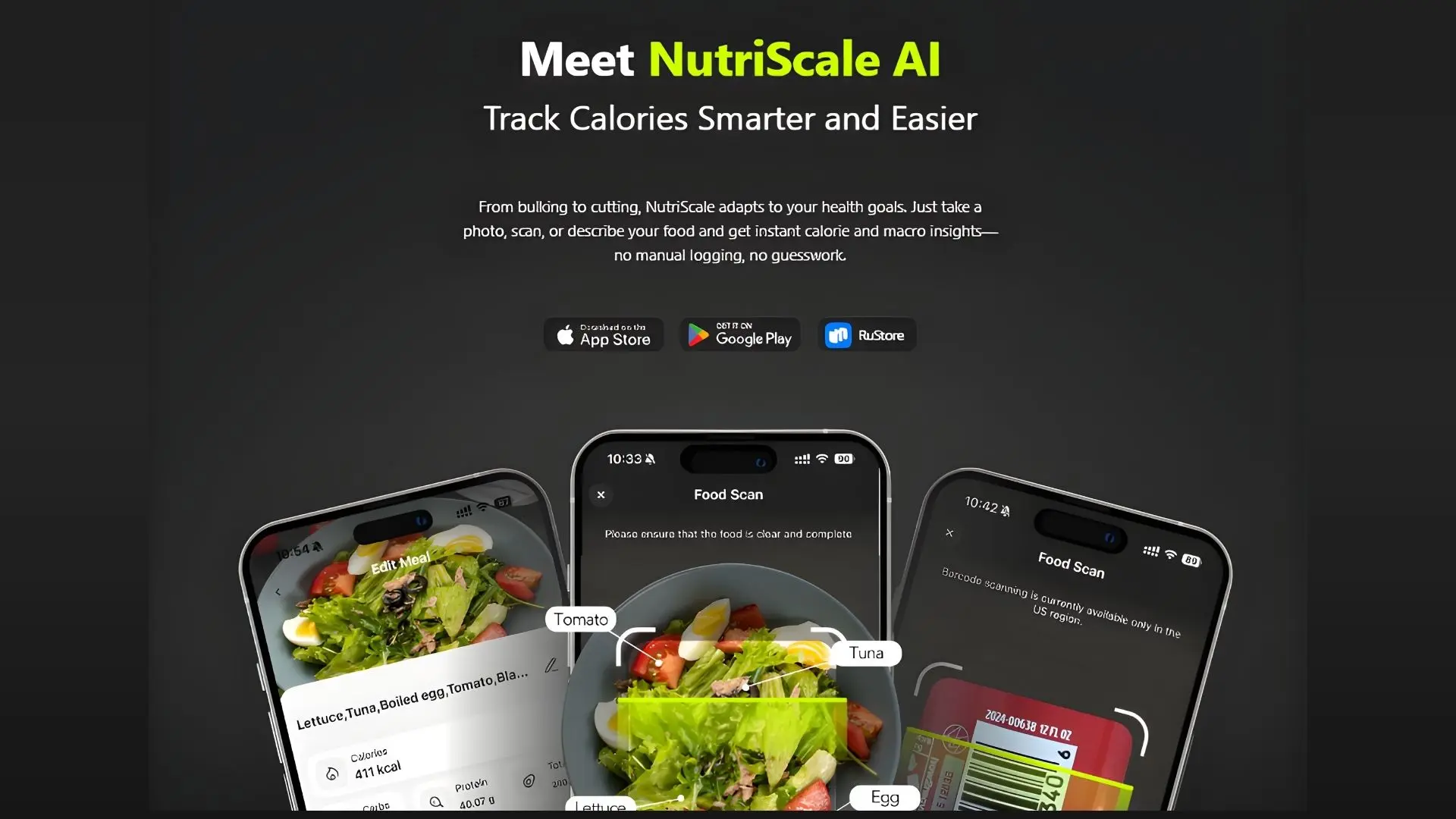 Screenshot 1 of Nutriscale AI