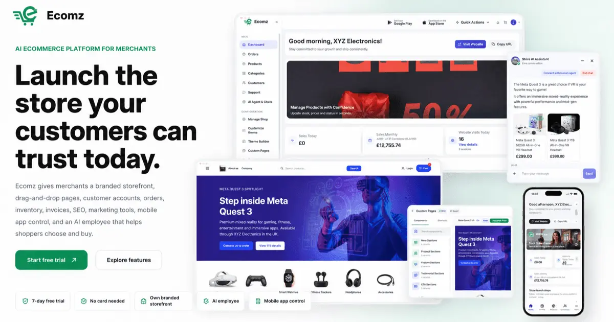 Screenshot 1 of Ecomz AI