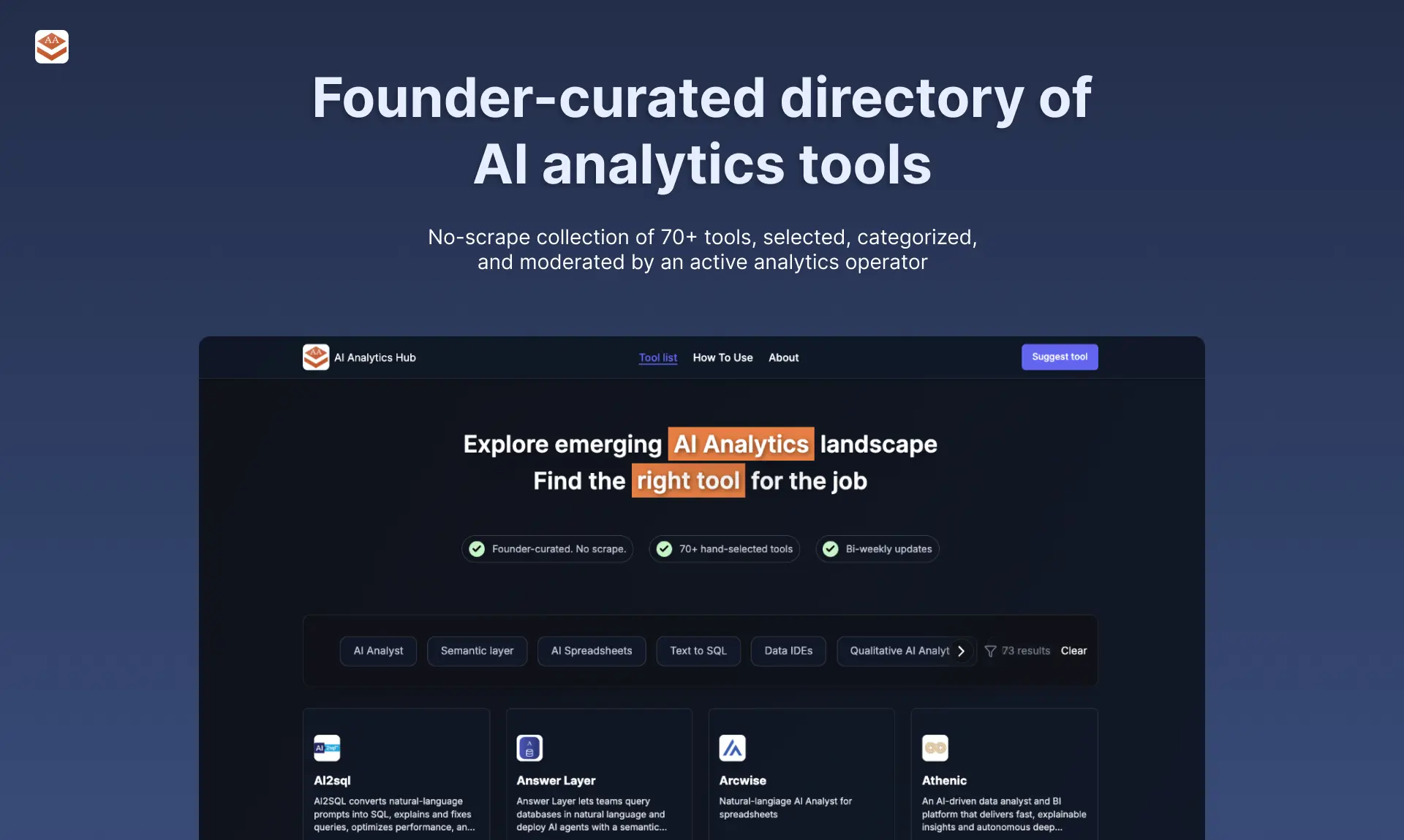 Screenshot 1 of AI Analytics Hub