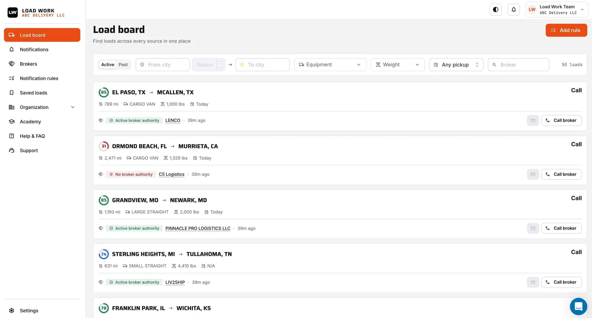 Screenshot 1 of LoadWork