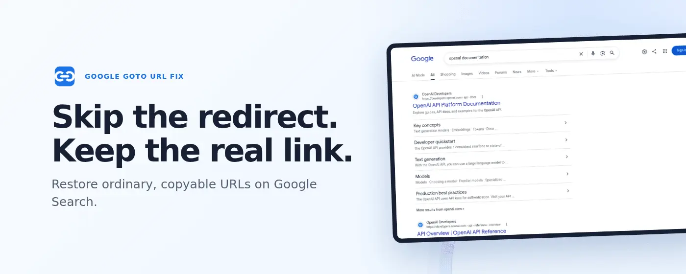 Screenshot 1 of Google Goto URL Fix