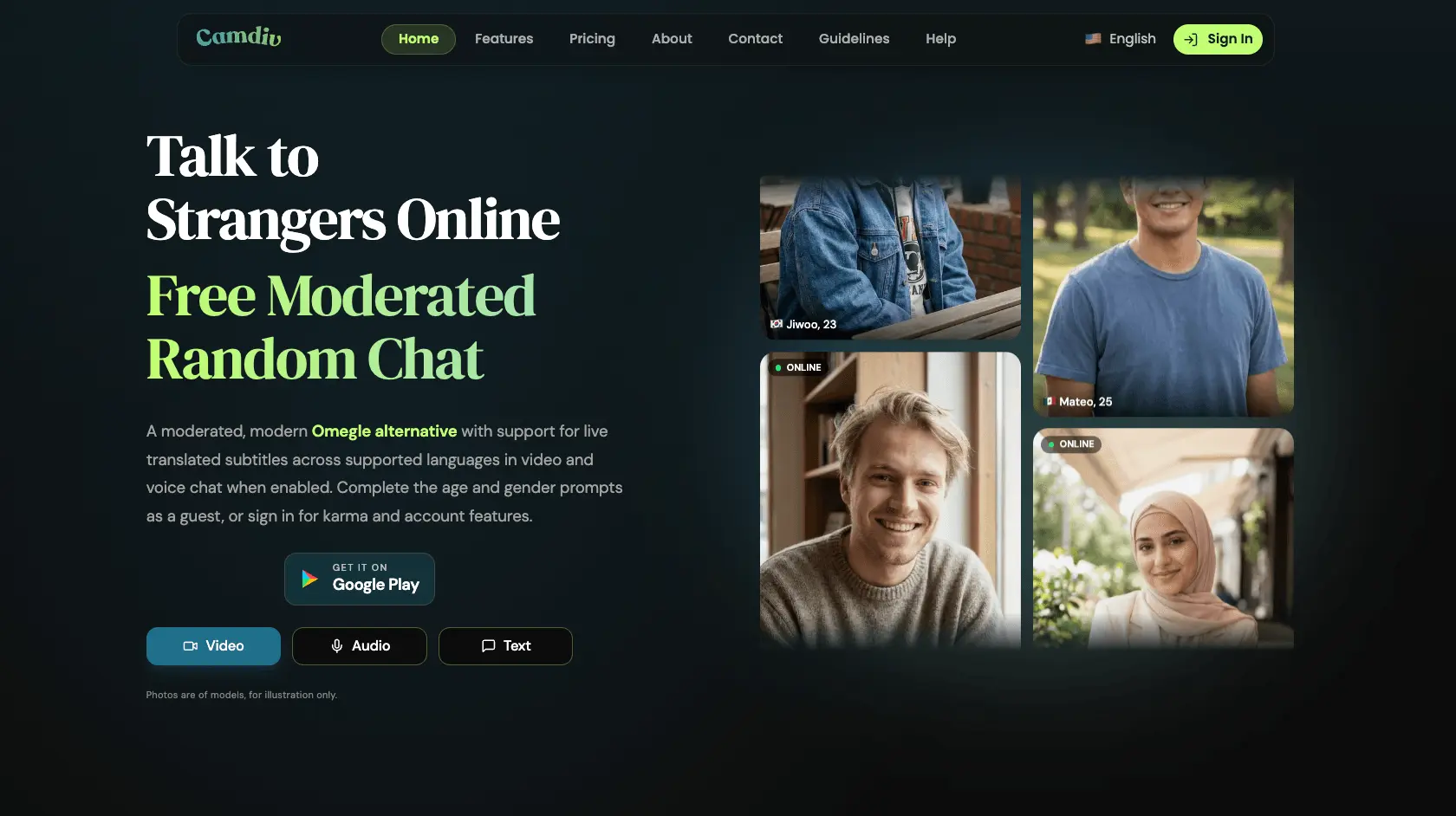 Screenshot 1 of CamDiv: Anonymous Video Chat