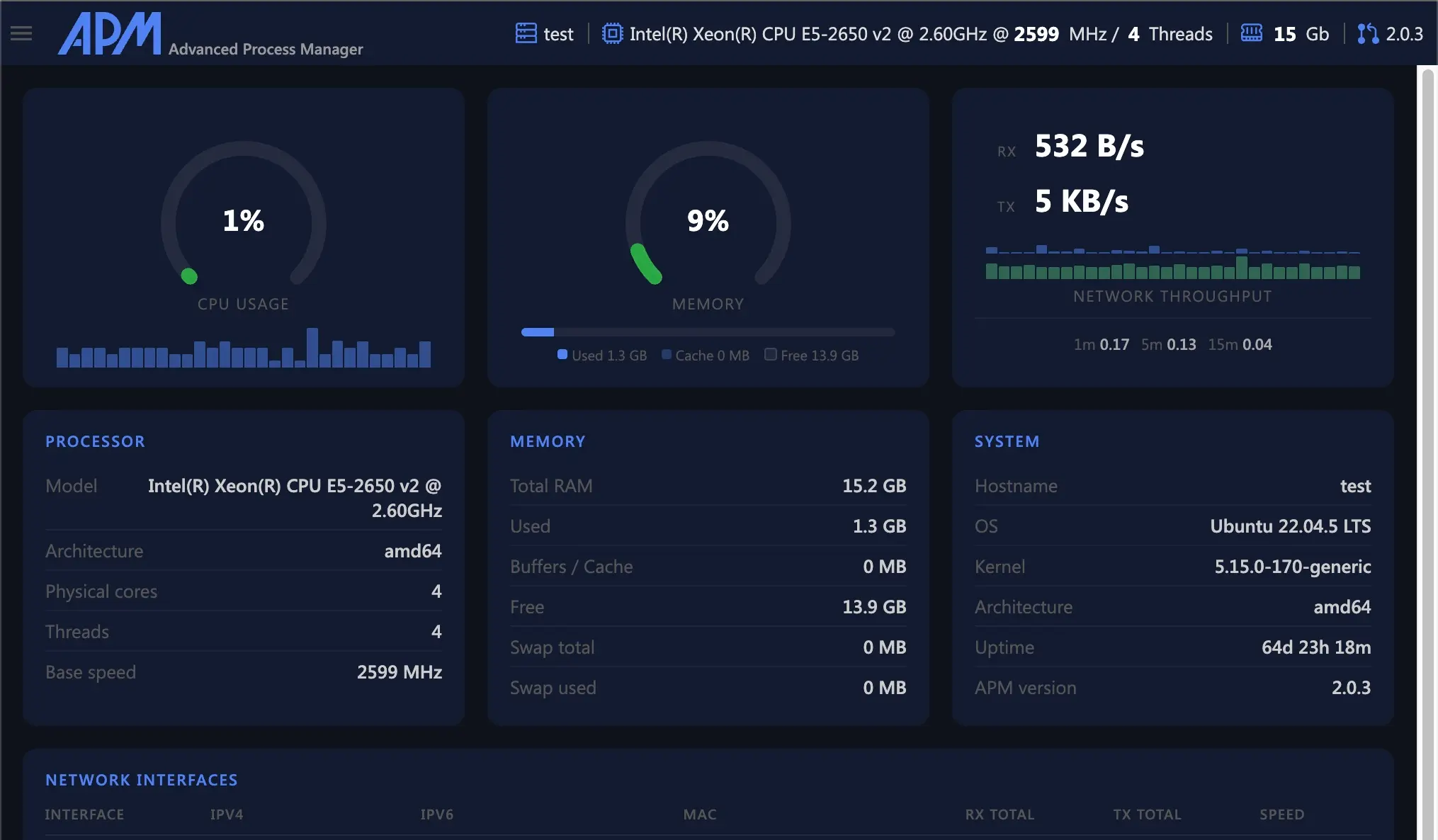 Screenshot 3 of APM — Process Manager for Linux