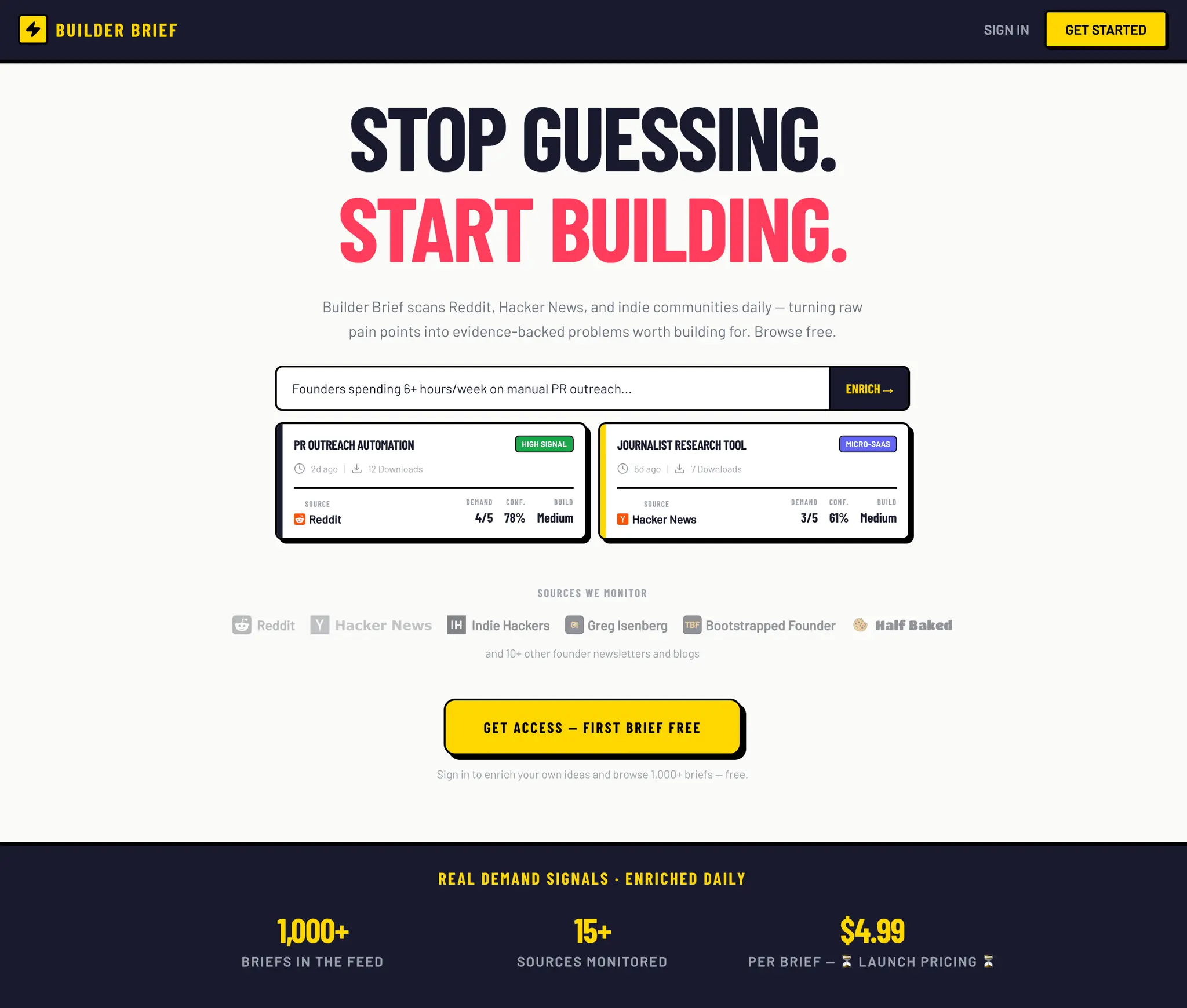 Screenshot 2 of Builder Brief