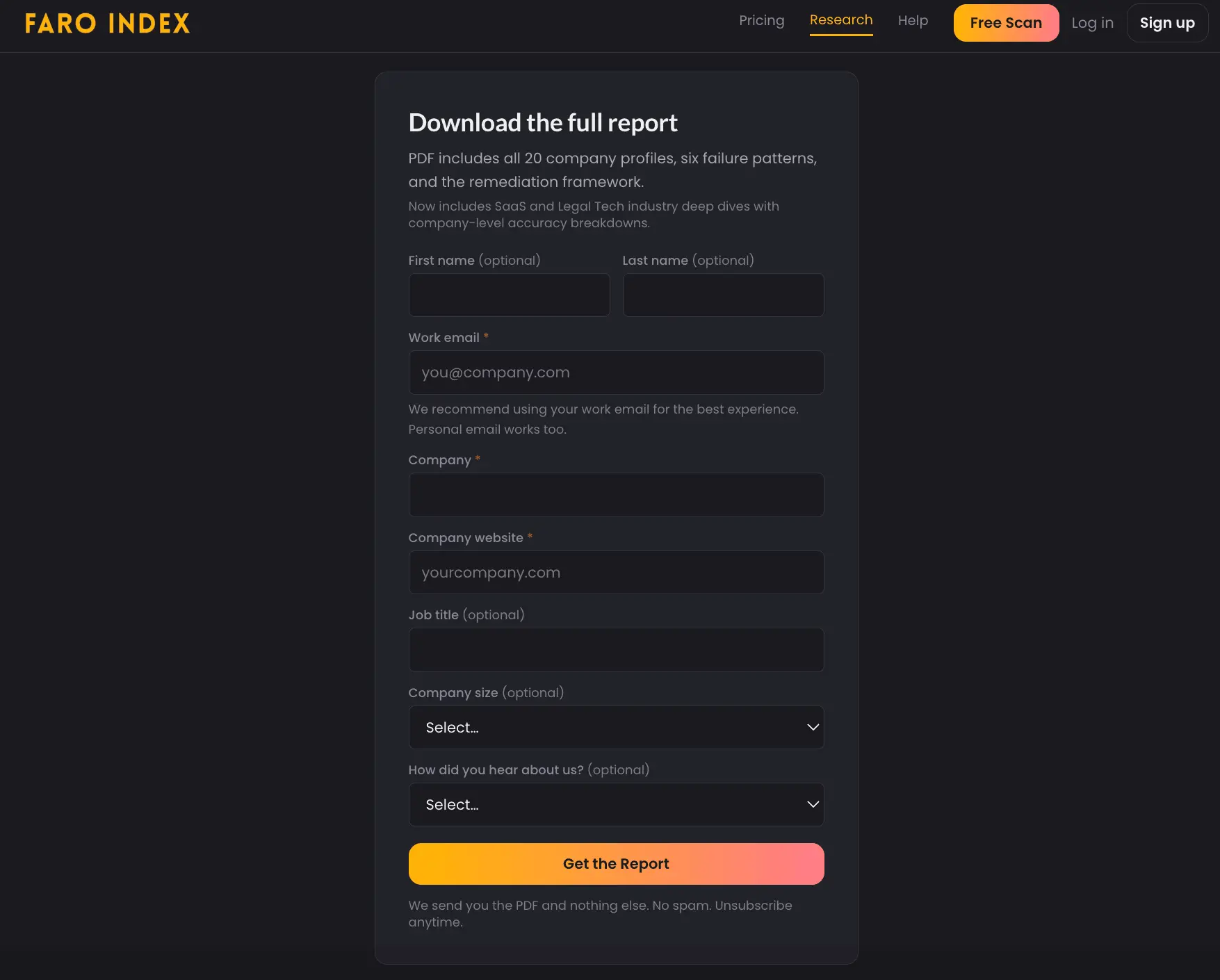 Screenshot 4 of Faro Index