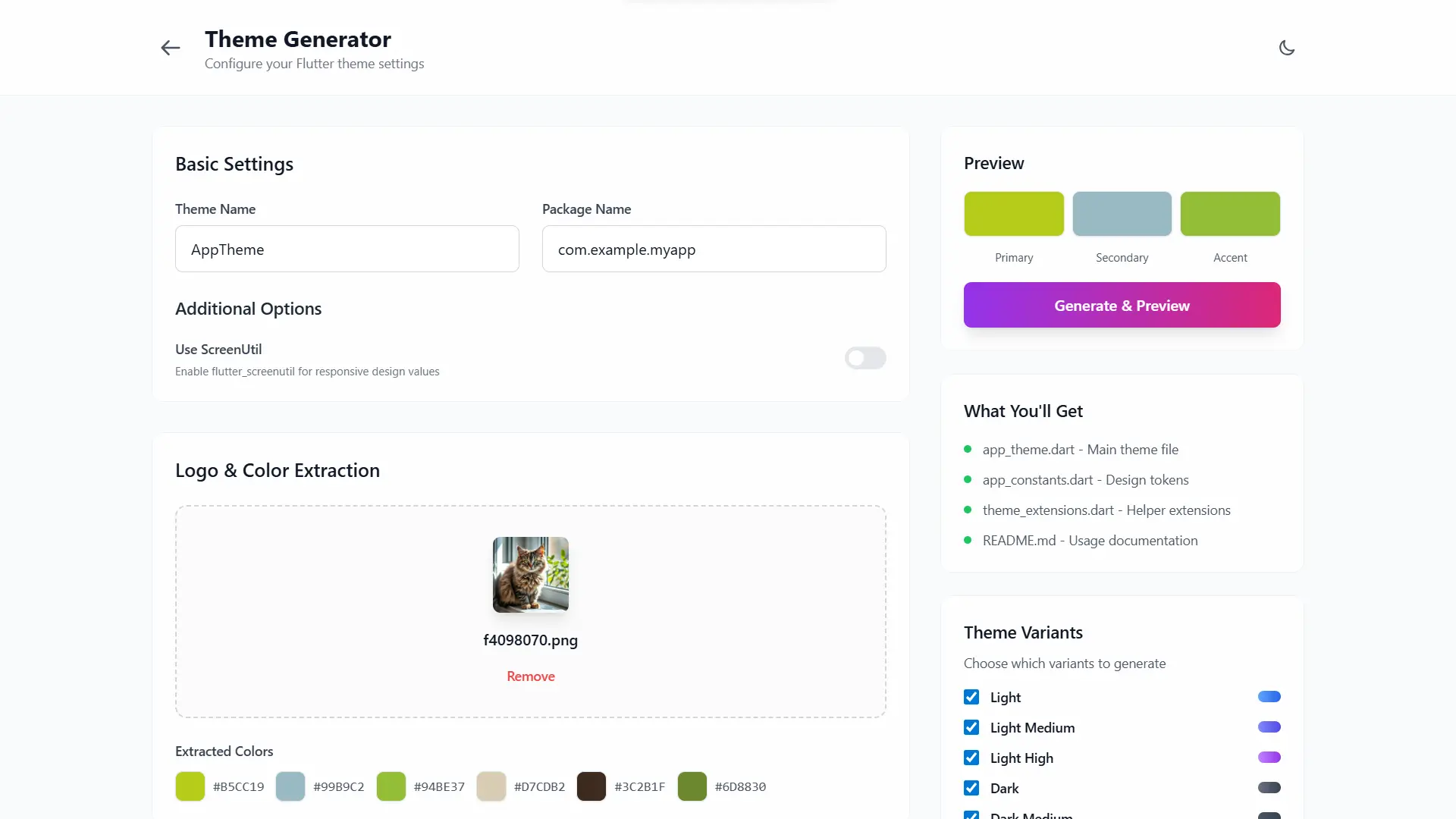 Screenshot 3 of Flutter Theme Generator