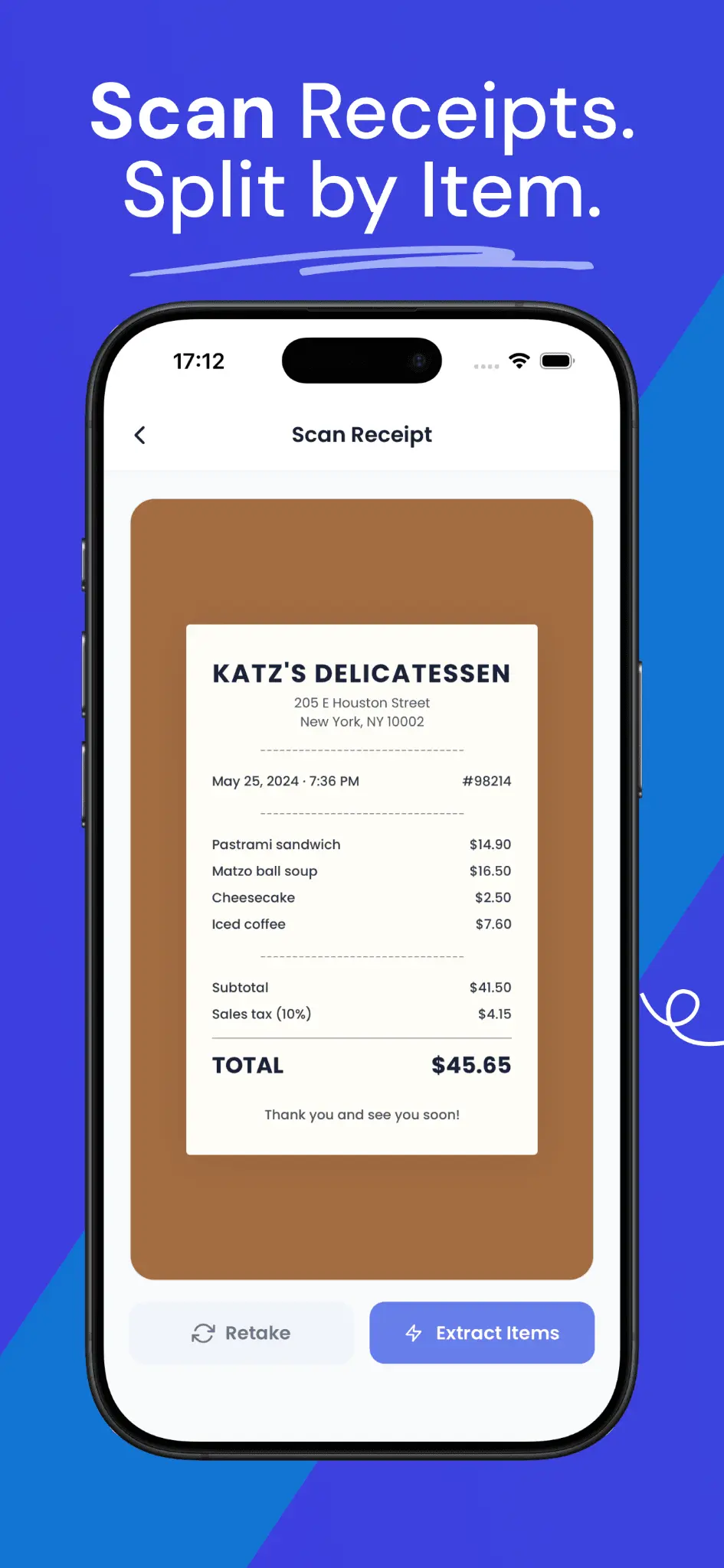 Screenshot 1 of Splitceipt