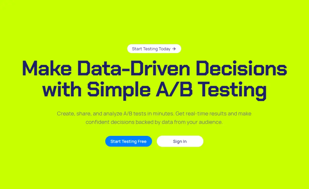 Screenshot 1 of Simple A/B Test Live