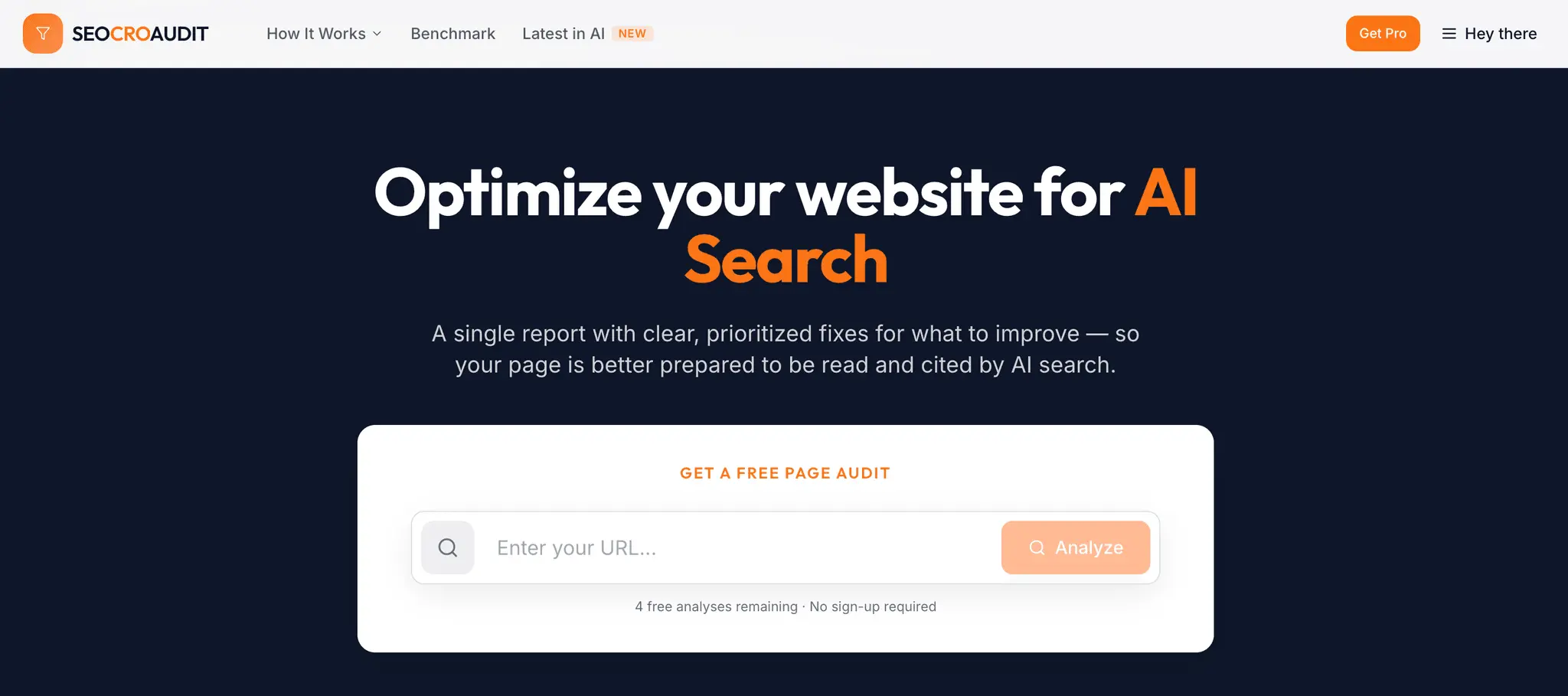 Screenshot 1 of SEOCROAUDIT.COM