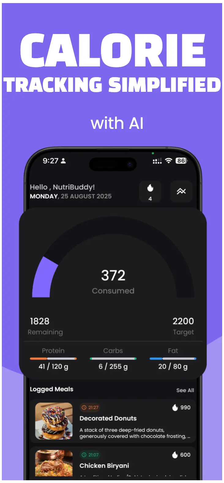 Screenshot 2 of ‎Nutrify Ai : Calorie Tracker