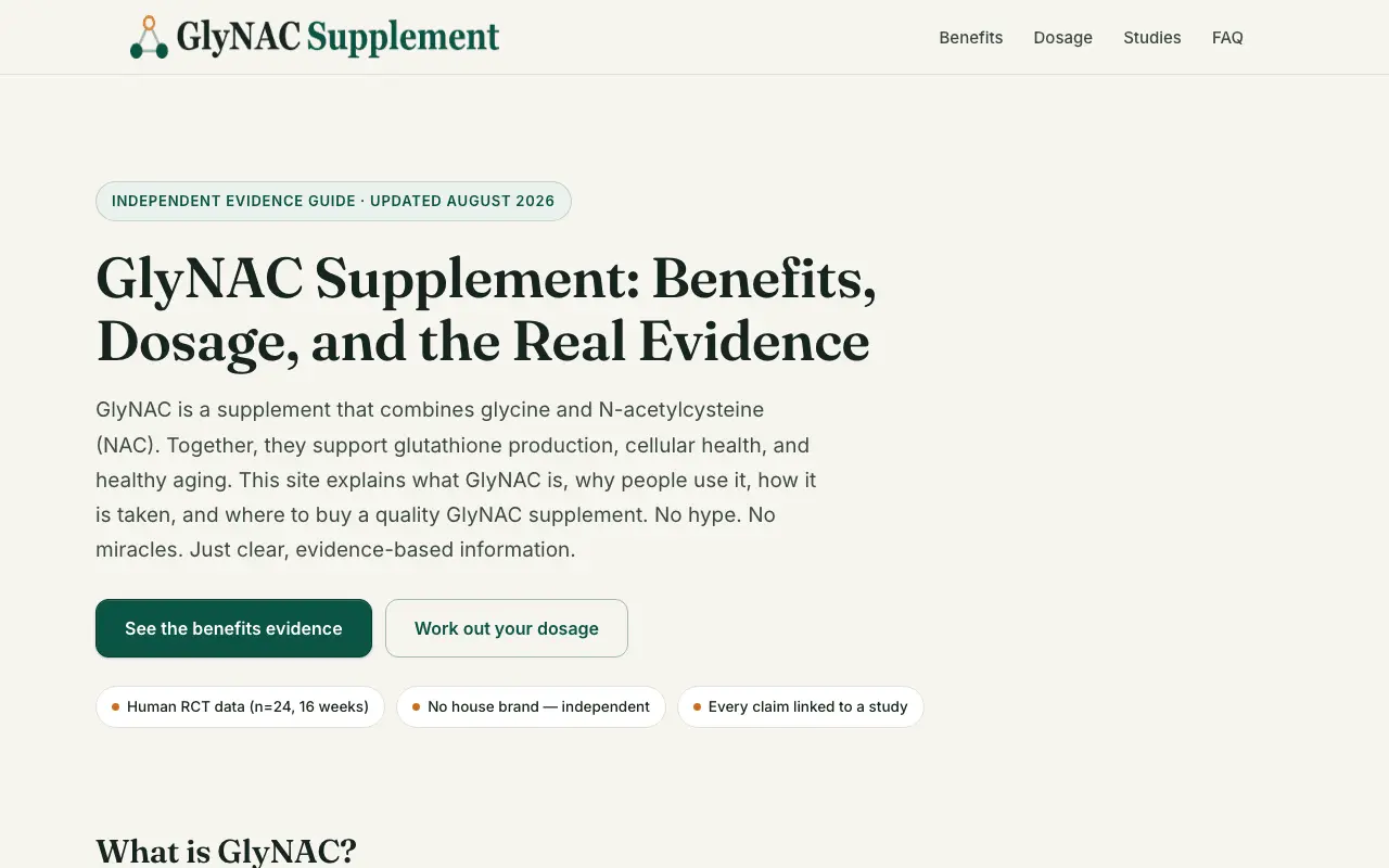 Screenshot 1 of GlyNAC Supplement Guide