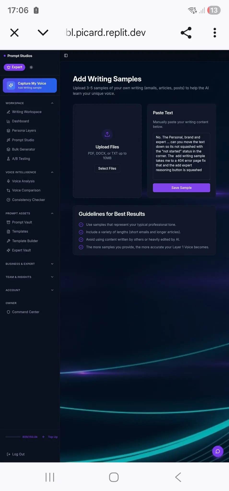 Screenshot 6 of PromptForge