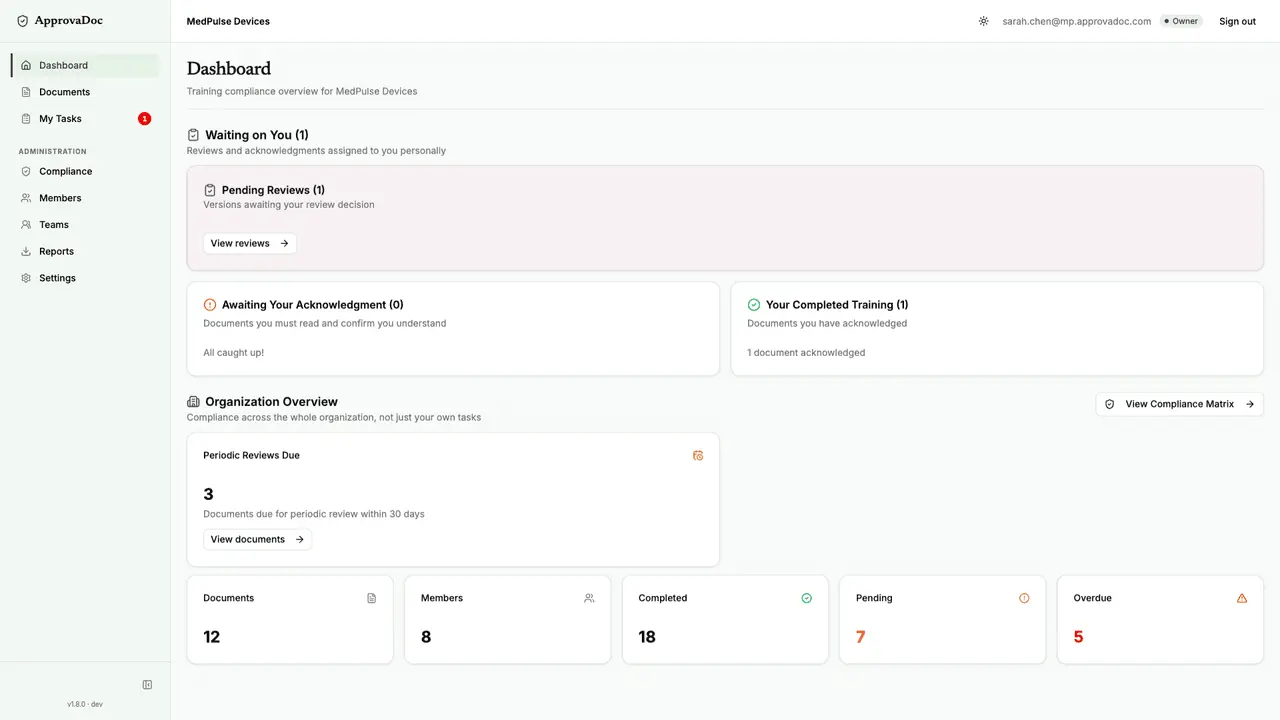 Screenshot 1 of ApprovaDoc