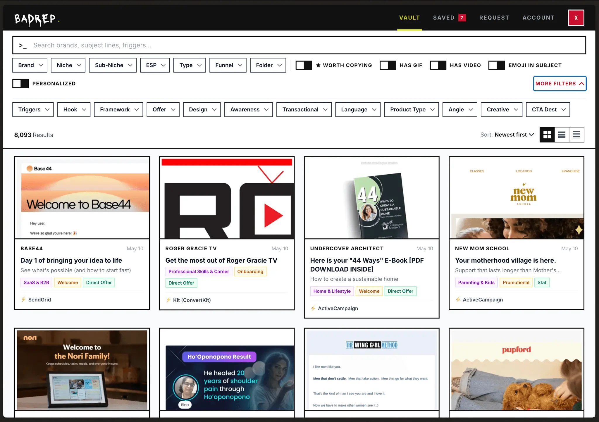 Screenshot 2 of BadRep Emails