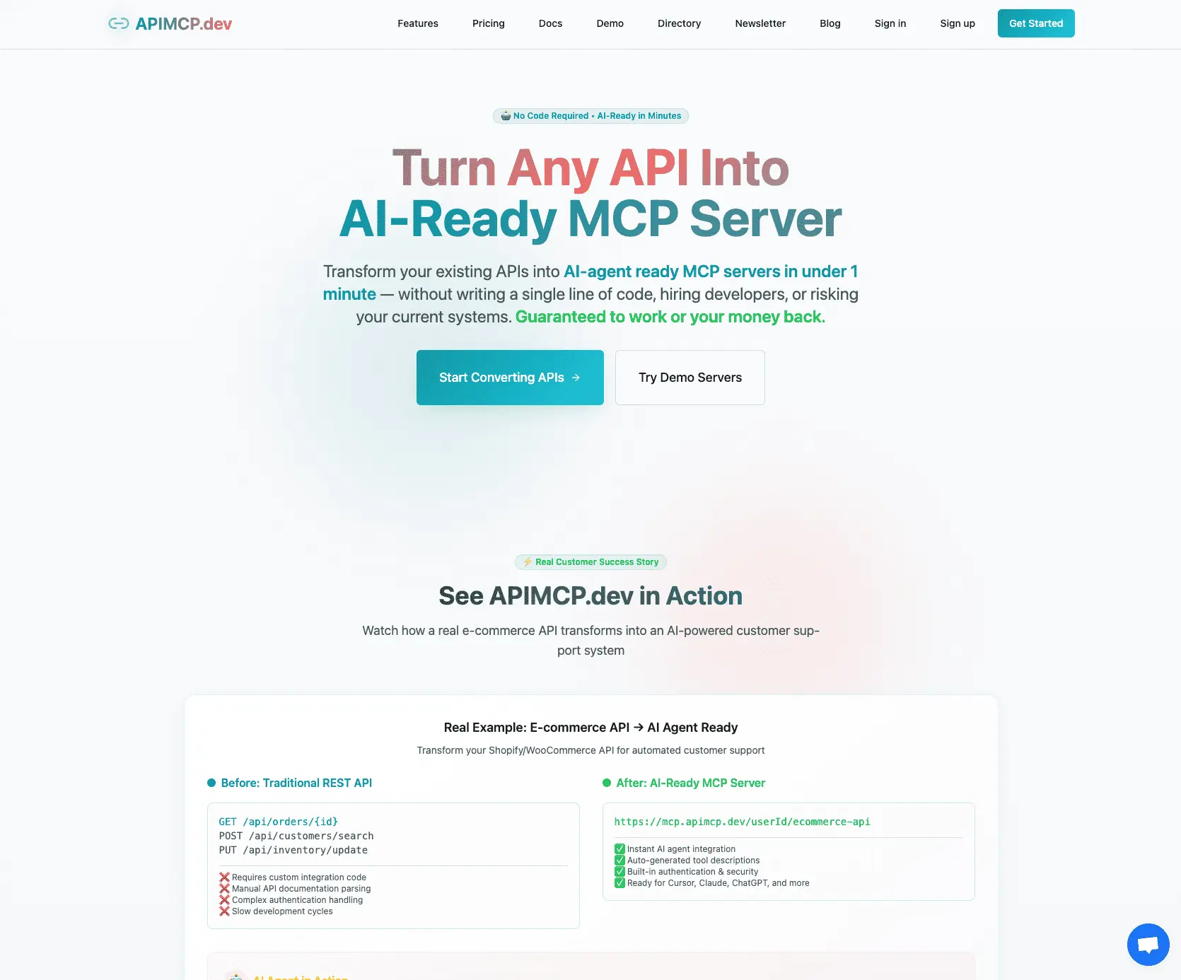 Screenshot 4 of APIMCP.dev