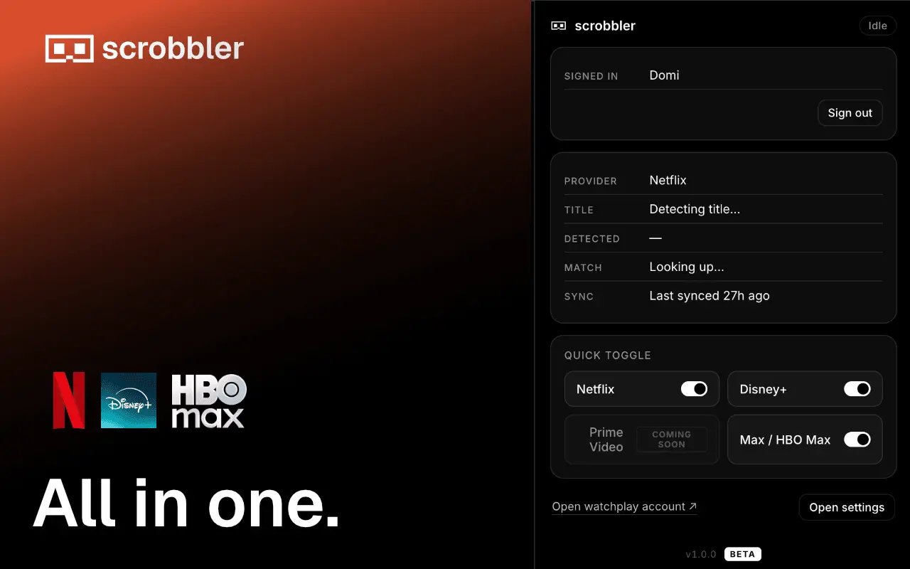 Screenshot 2 of watchplay scrobbler
