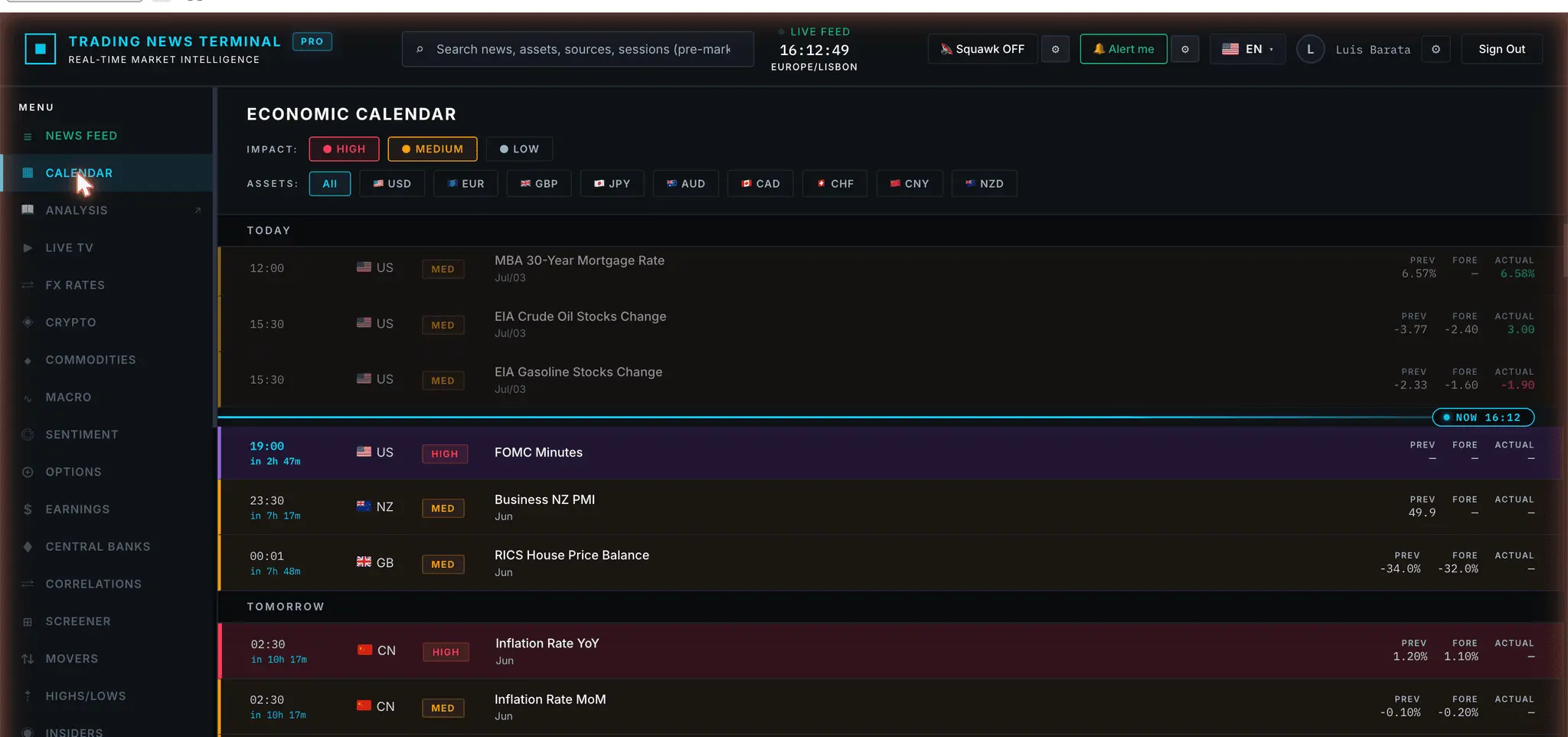 Screenshot 3 of Trading News Terminal