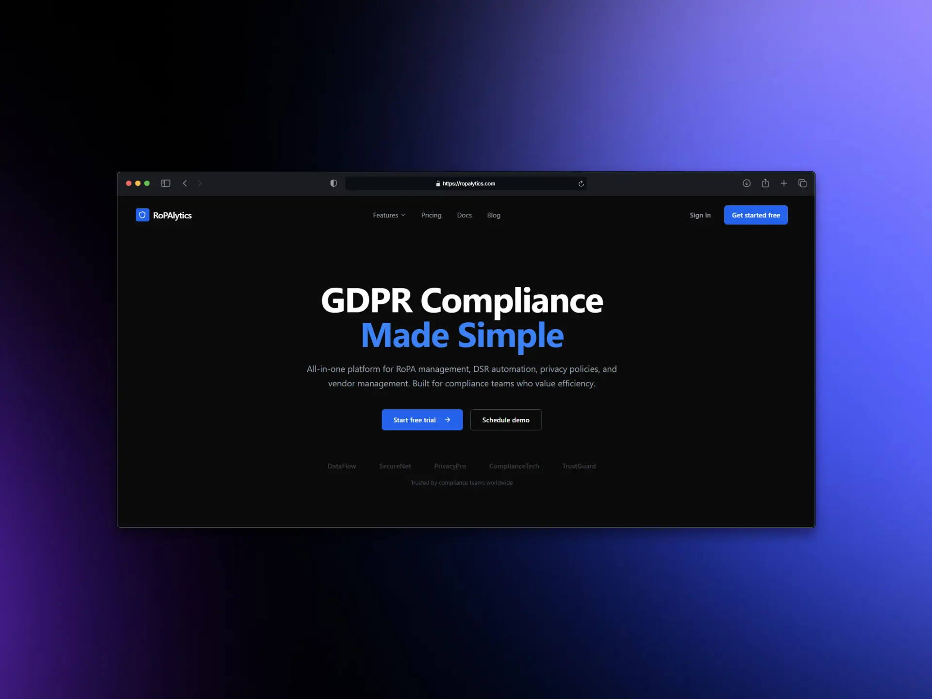 Screenshot 4 of RoPAlytics - All-in-One GDPR Compliance