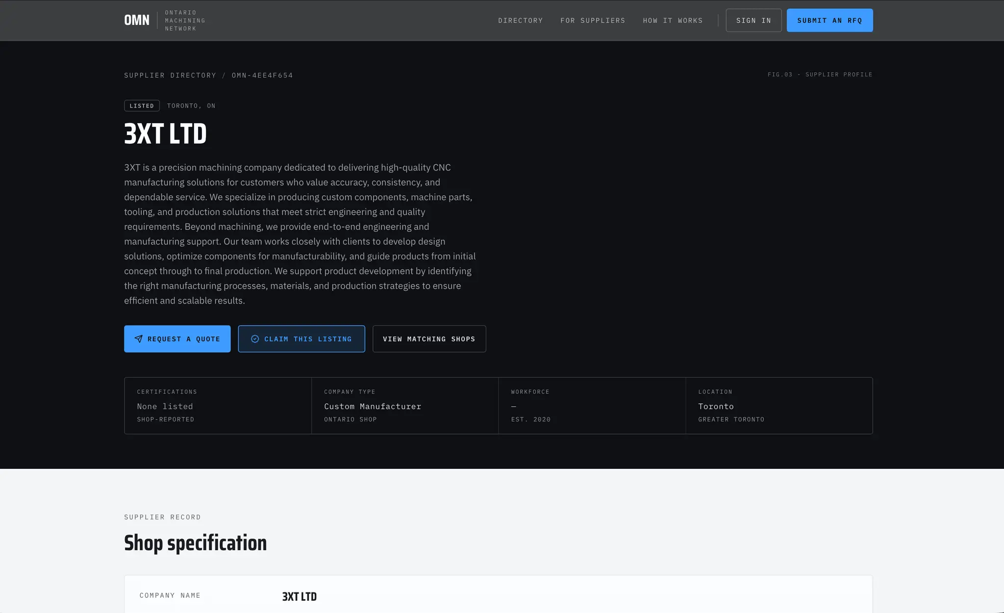 Screenshot 2 of Ontario Machining Network