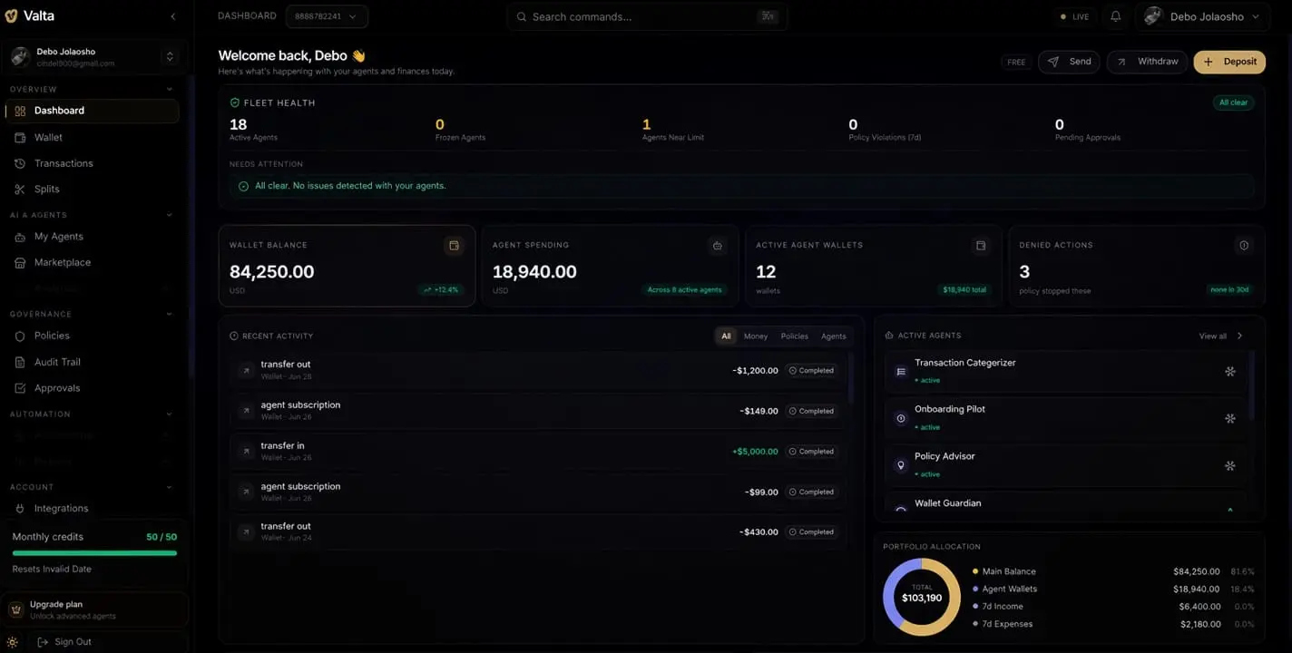 Screenshot 1 of valta