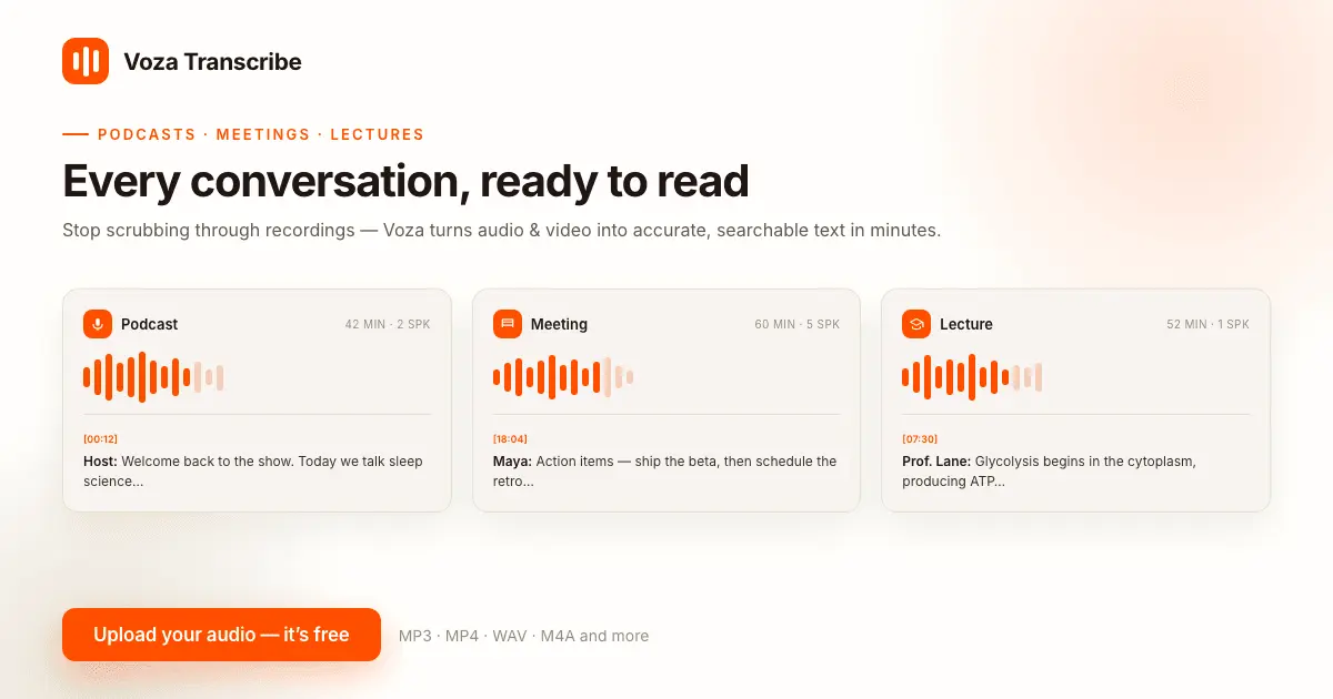 Screenshot 2 of MP3 to Transcript-Voza Transcribe