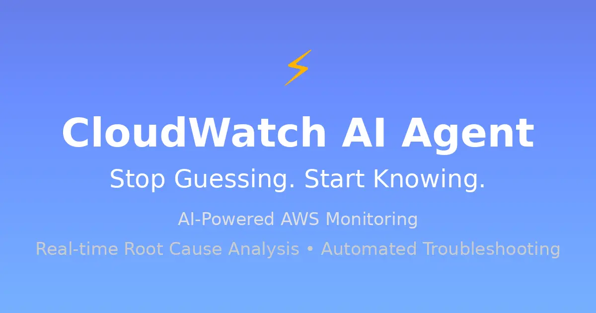 Screenshot 1 of CloudWatch AI Alert Agent