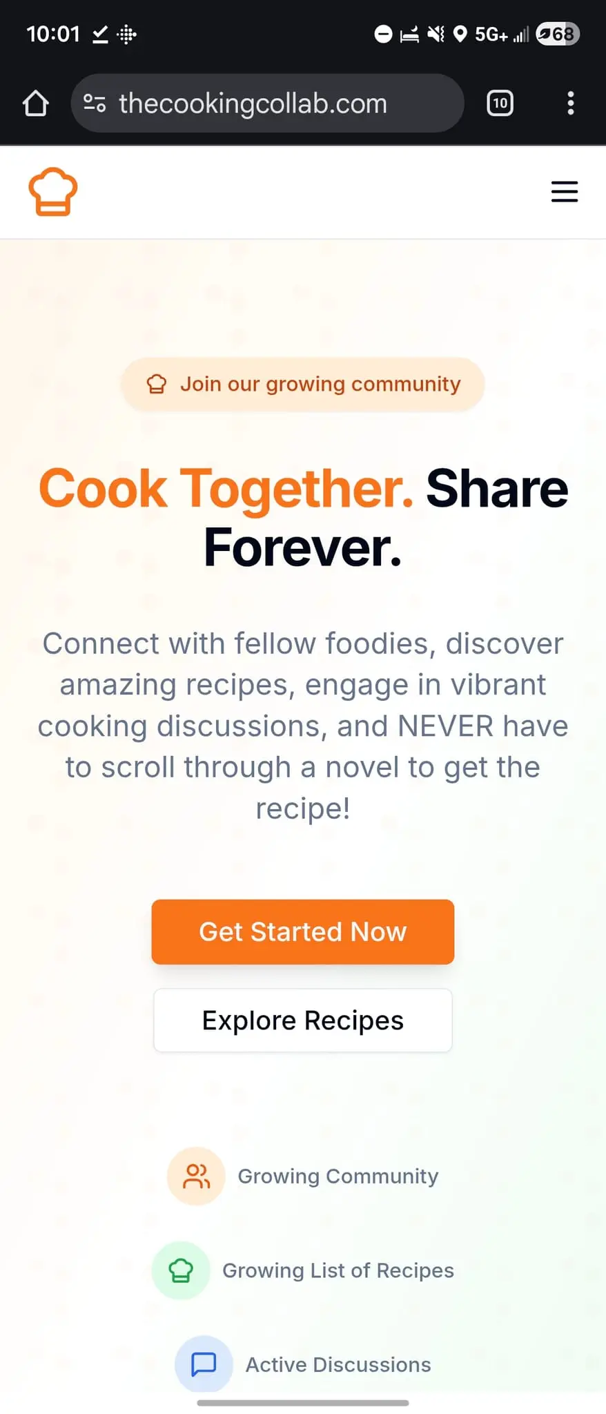 Screenshot 1 of The Cooking Collab - All-in-One Food & R