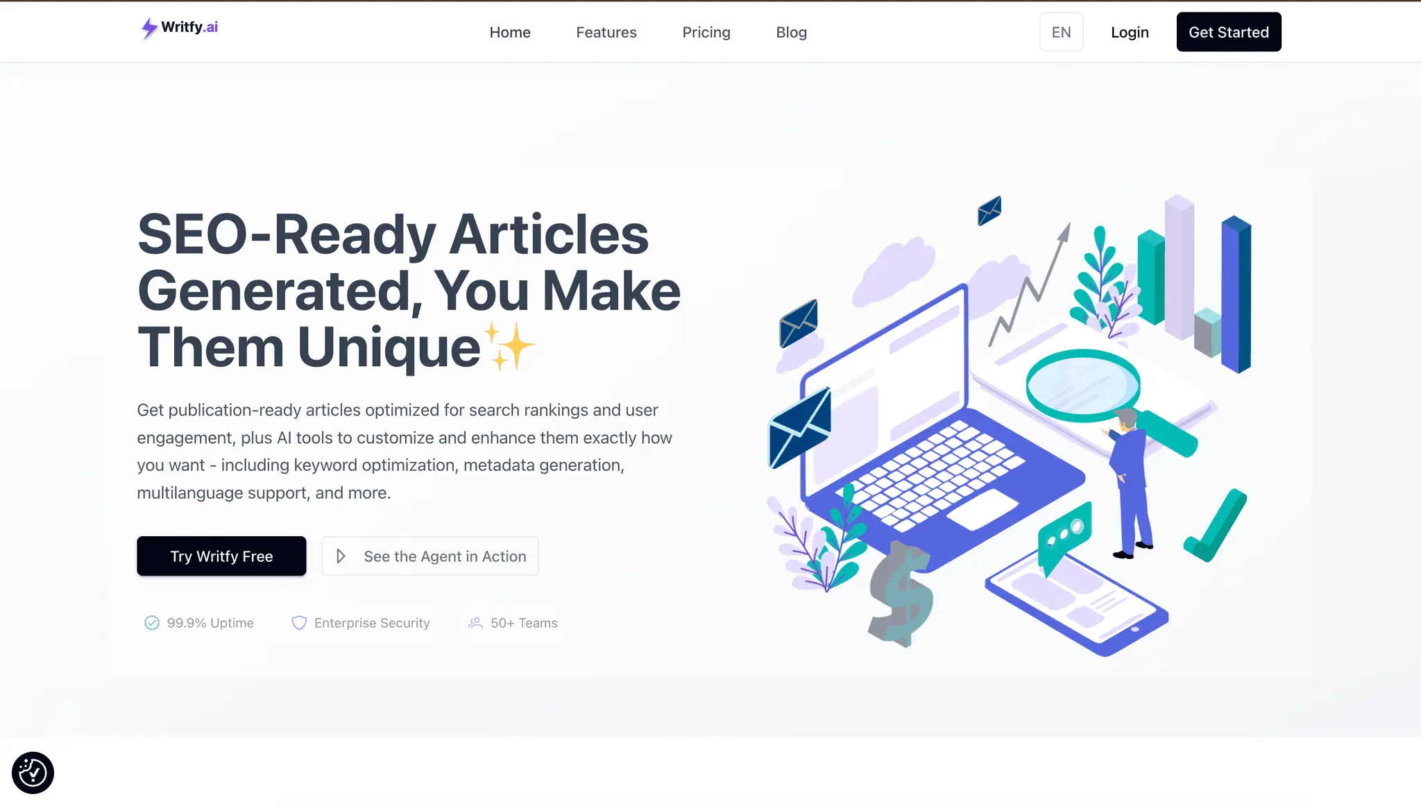 Screenshot 1 of Writfy.ai