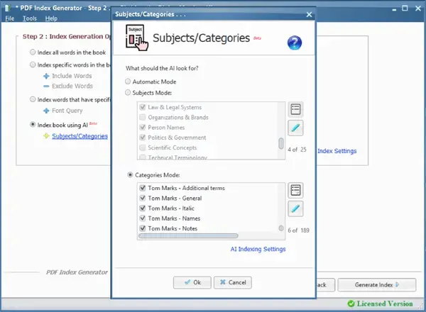 Screenshot 3 of PDF Index Generator