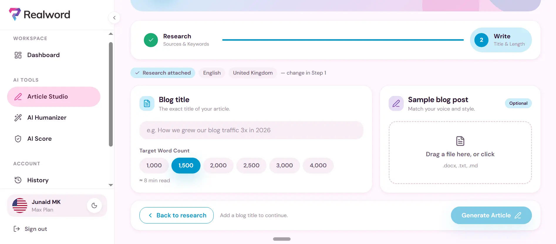 Screenshot 4 of Realword AI