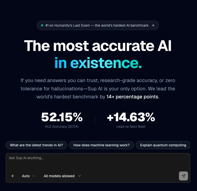 Screenshot 2 of Sup AI