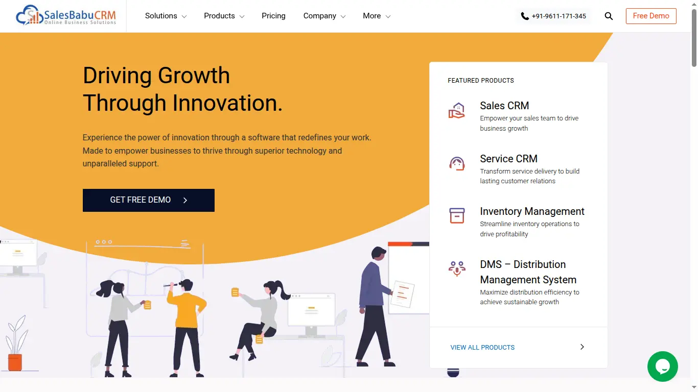 Screenshot 1 of SalesBabu CRM