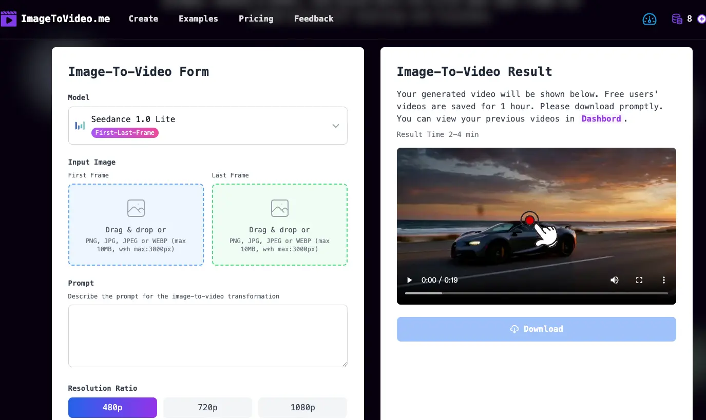 Screenshot 1 of Free Image to Video AI