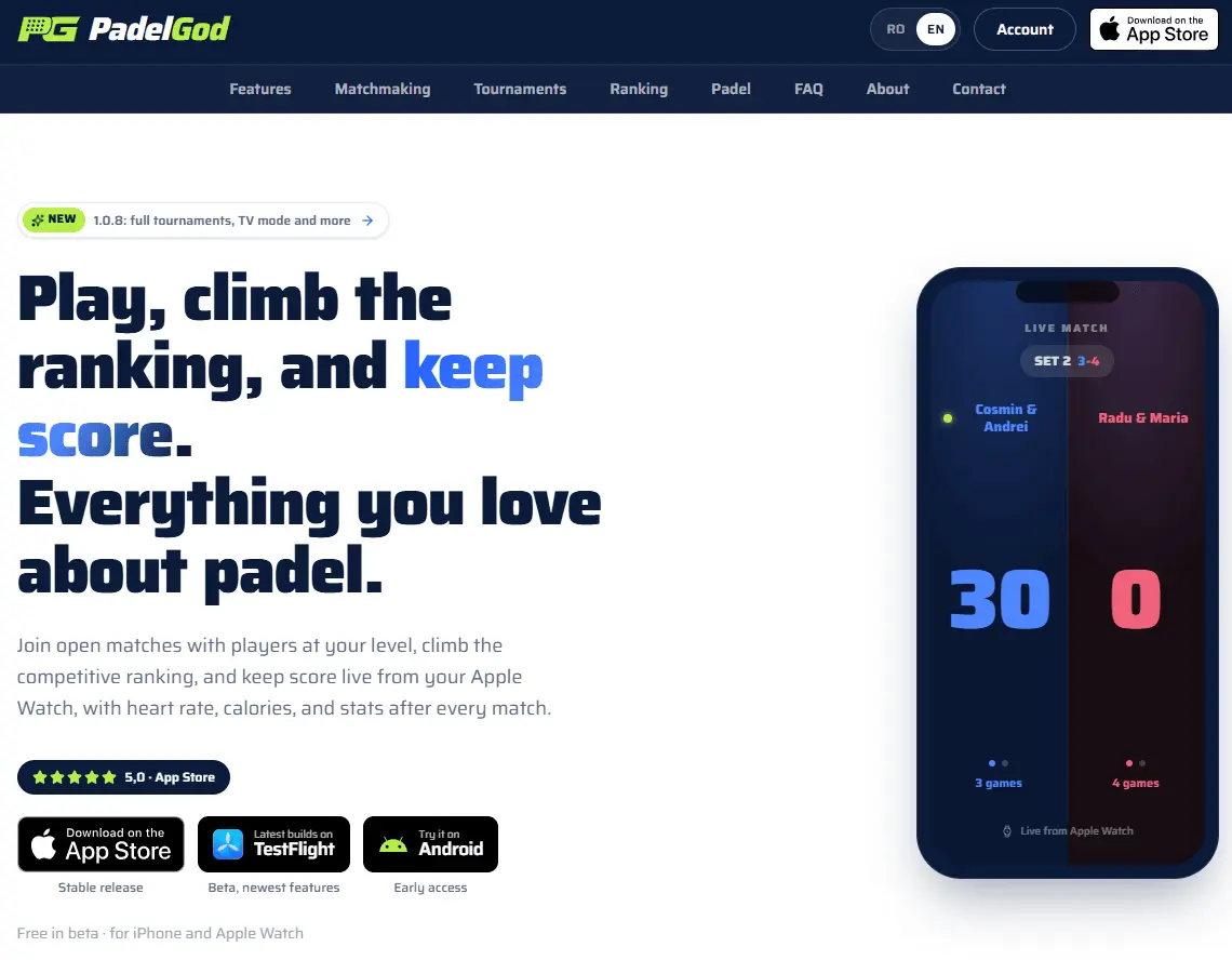Screenshot 1 of PadelGod