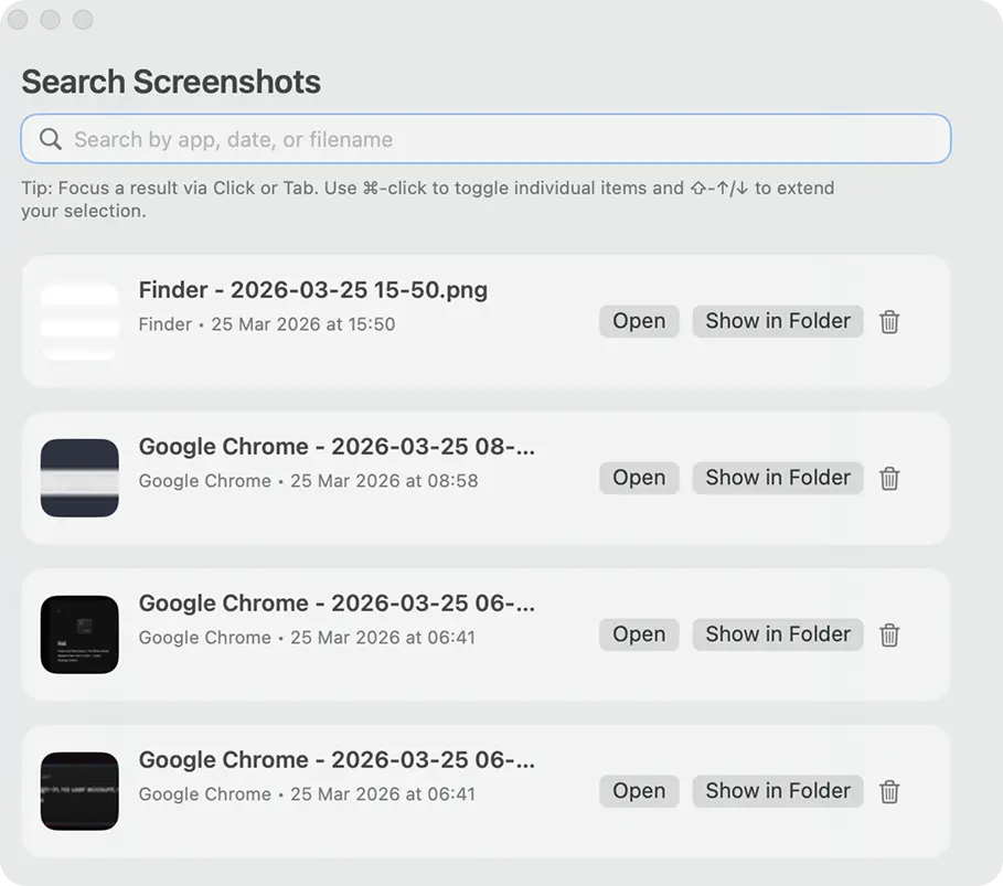 Screenshot 1 of TidyShot