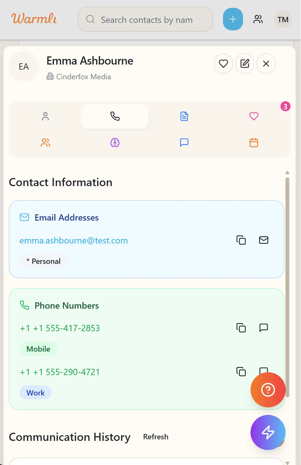 Screenshot 2 of Warmli Personal Relationship Manager
