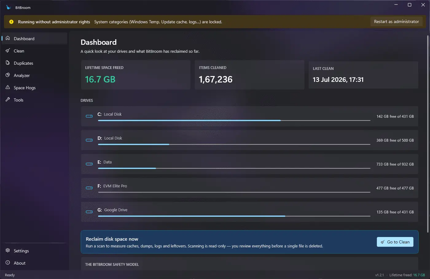 Screenshot 3 of BitBroom Cleaner