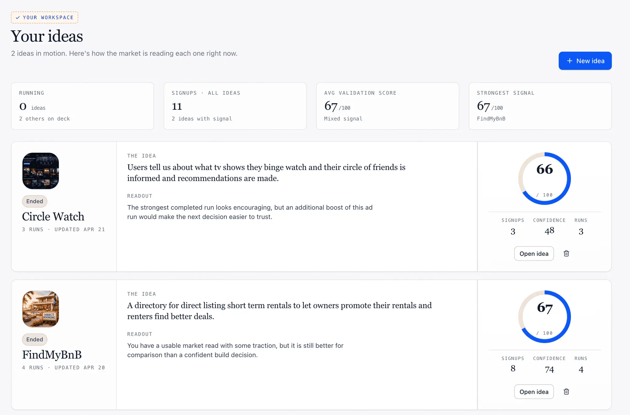 Screenshot 1 of Idea Launch