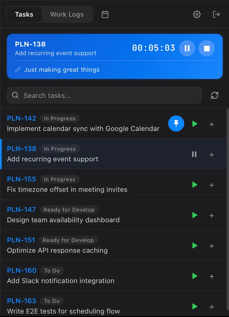 Screenshot 5 of Planim Time for Jira
